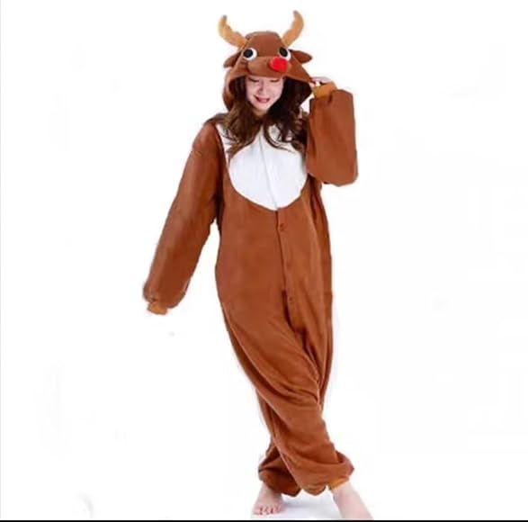 クリスマス レディース トナカイ コスプレ 半袖 ゆったり 動物 アニマル クリスマス レディース トナカイ コスプレ 半袖 ゆったり 動物